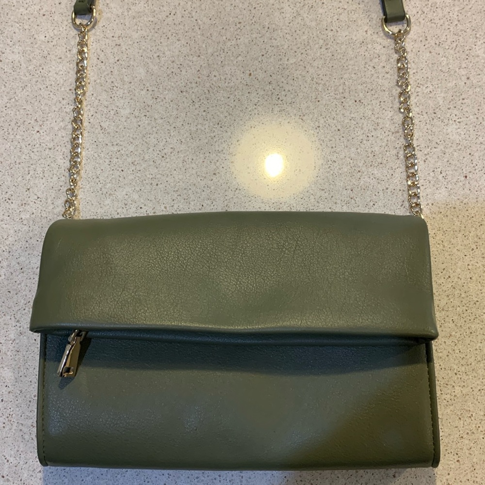 INC International Concepts olive green crossbody bag